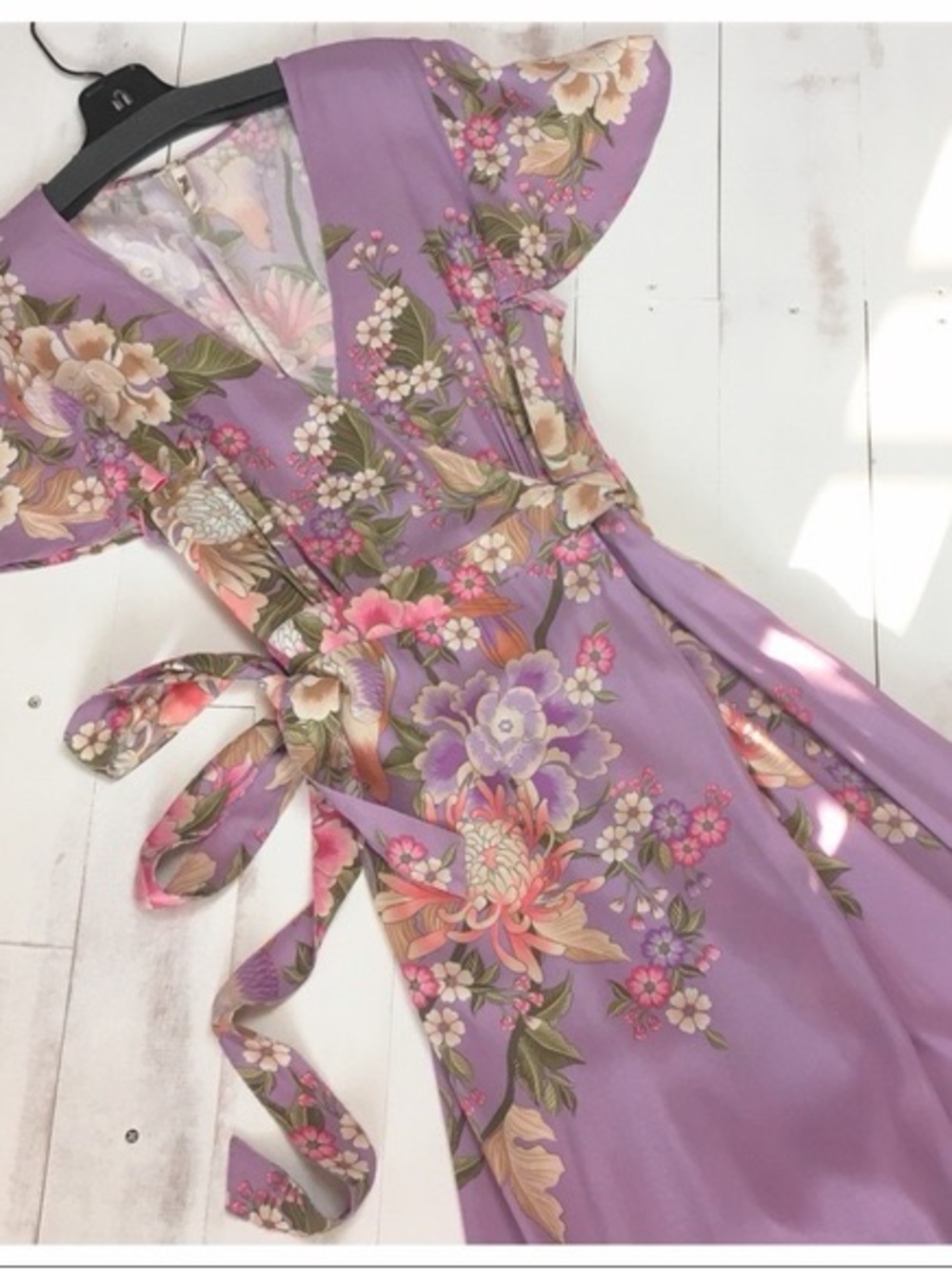Spell Lavender Maxi Dress with Pink Floral Print